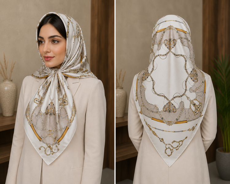 روسری ابریشمی کج راه وارداتی