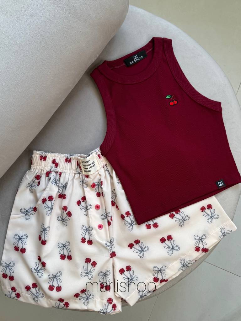 ست کراپ شورتک پینترستی زنانه وارداتی